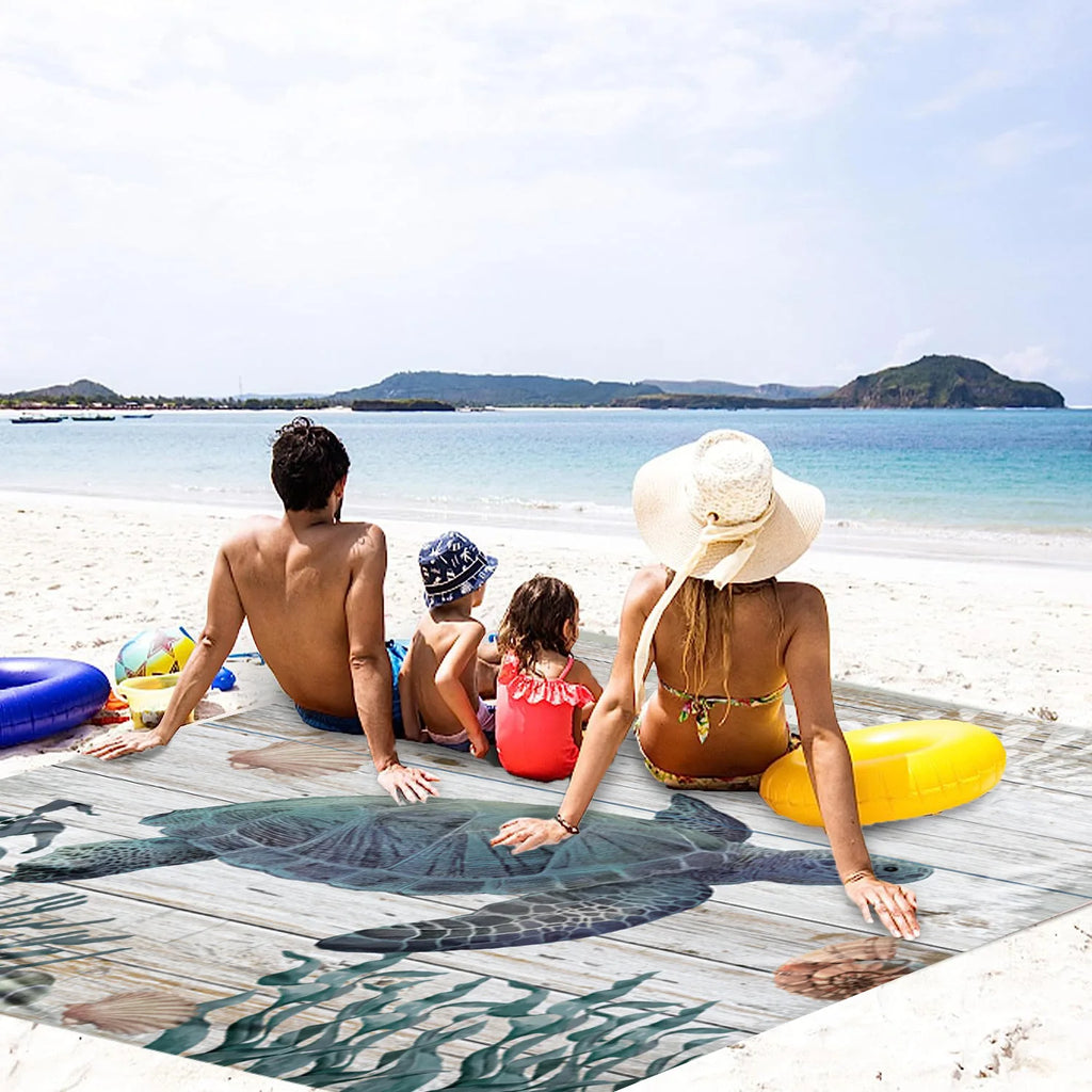 Beach Mat Outdoor Picnic Ultra-thin Campground Mat Waterproof Sand Proof Portable Moisture-proof Mat Pocket Blanket