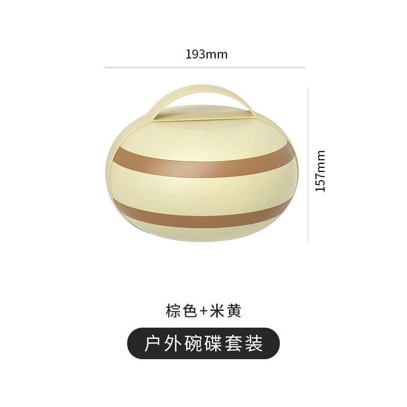 Outdoor Disposable Tableware, Portable Set, Camping Equipment Supplies, Plates, Essential Dishes for Picnics, Chopsticks, and A