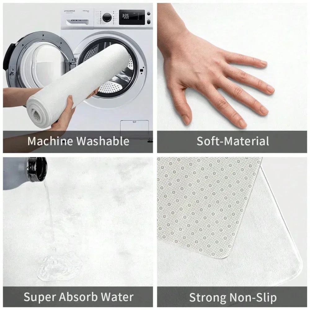 Summer Beach Decorative Welcome Doormat Beach Ocean Starfish Anti-Slip Entrance Door Mat Back Floor Mat for Home Room Decoration