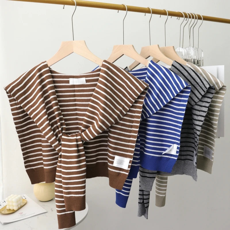 Korean Style Knit Shoulder Shawl Scarf