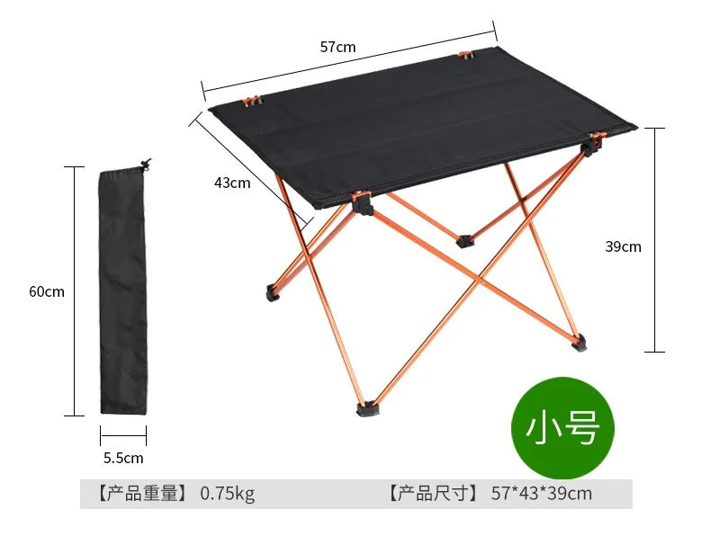 Portable Camping Table Picnic Alloy Folding Cloth Table