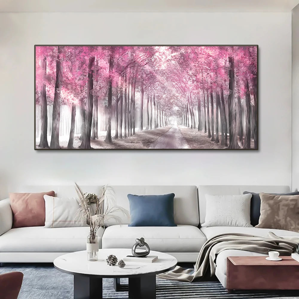 Foggy Autumn Forest Canvas Wall Art
