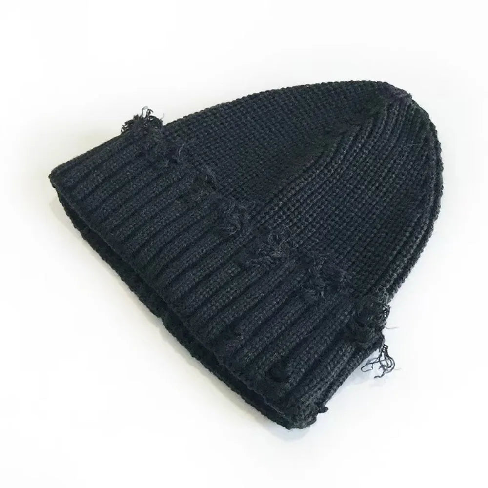 Broken Brim Knit Winter Beanie