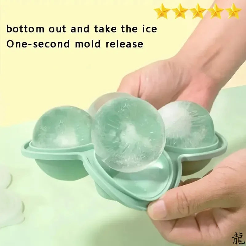 1pc Large Silicone Ice Cube Trays - Easy-Release, No Leakage, Perfect for Whiskey, Cocktails, Juice, and Parties