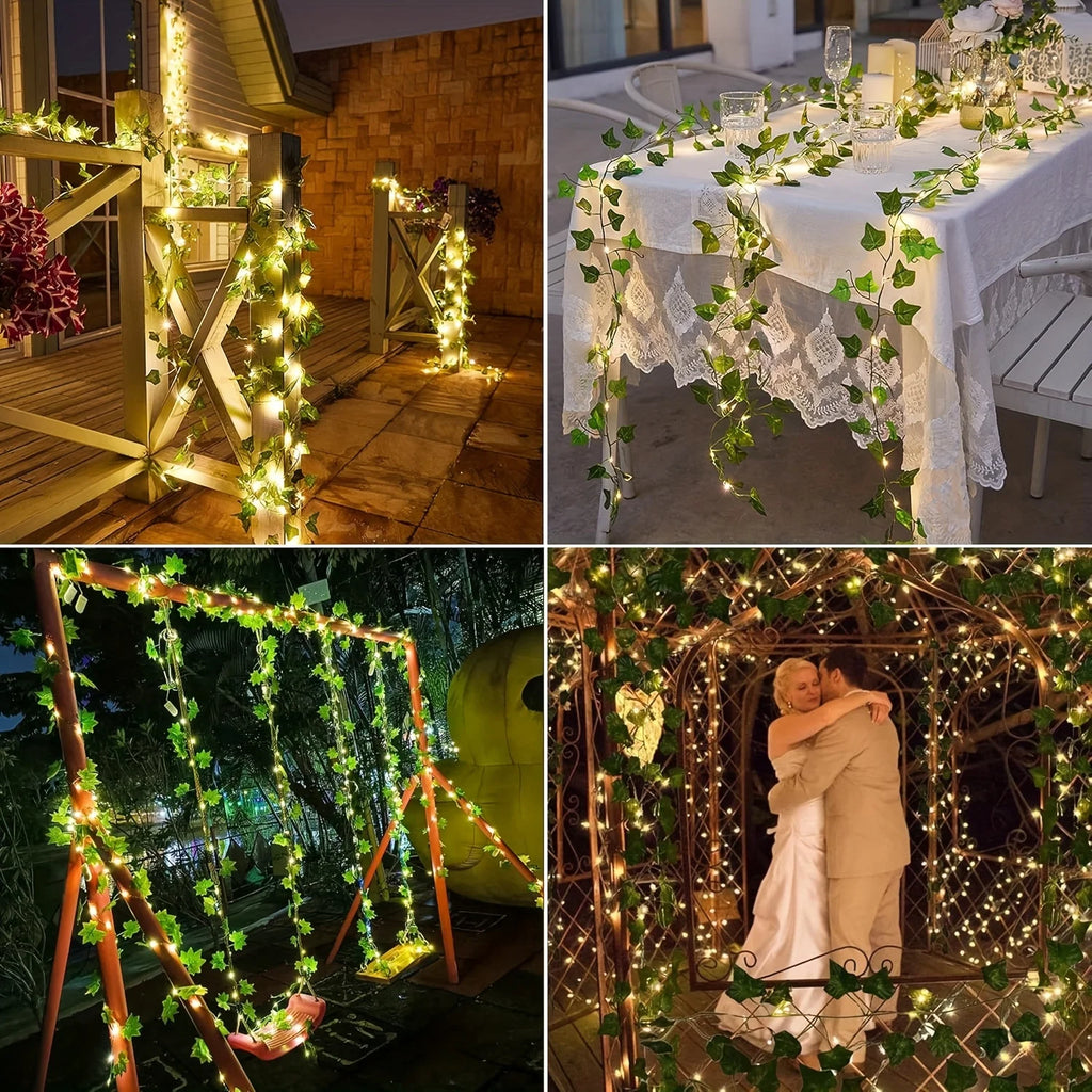Ivy Leaf Outdoor Fairy String Lights