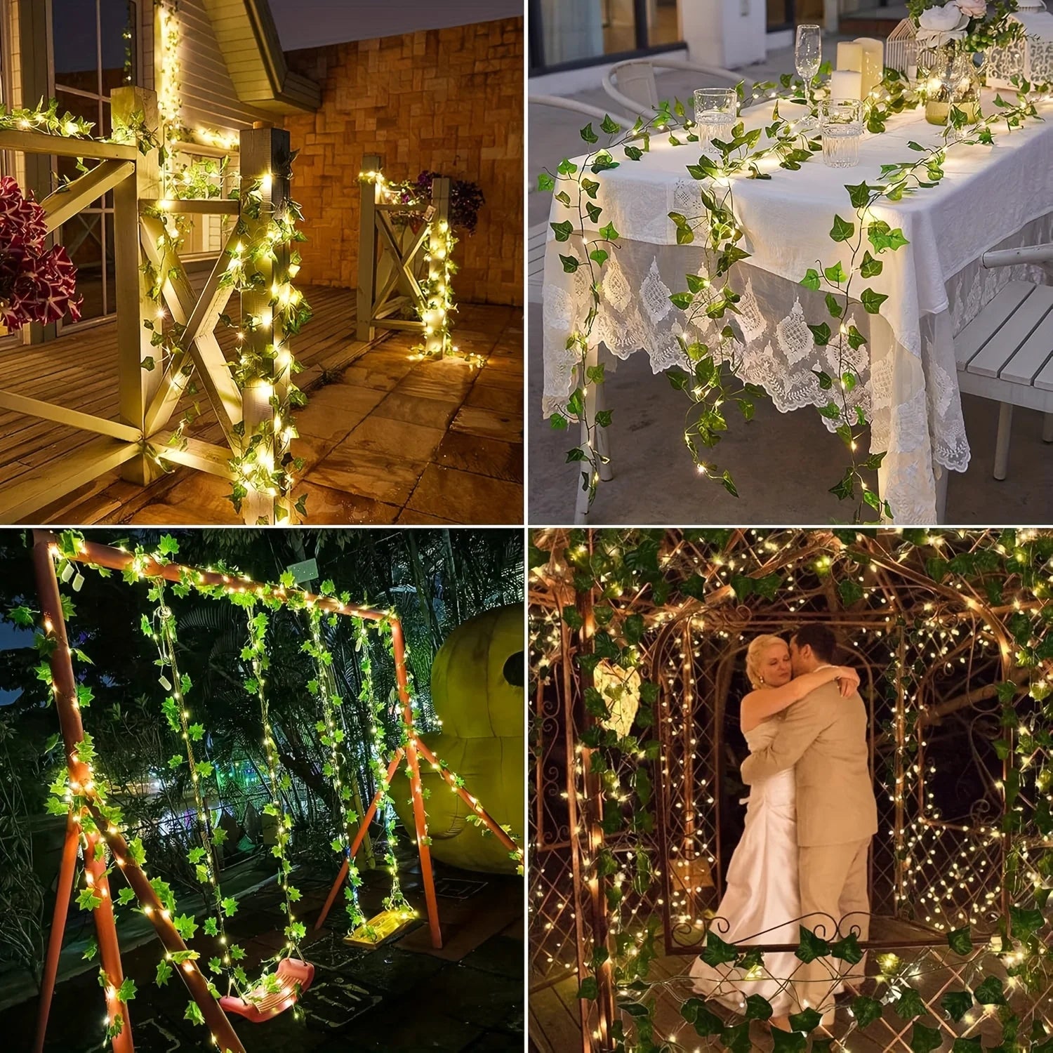 Ivy Leaf Outdoor Fairy String Lights