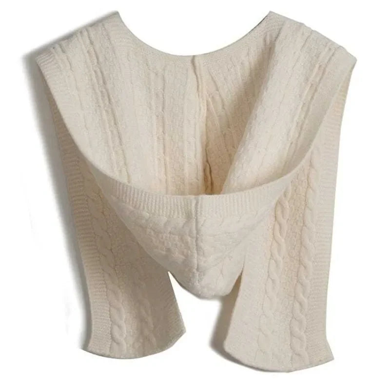 Hooded Knit Shawl Scarf for Women