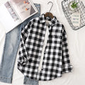 Women’s Plaid Casual Button-Up Shirt