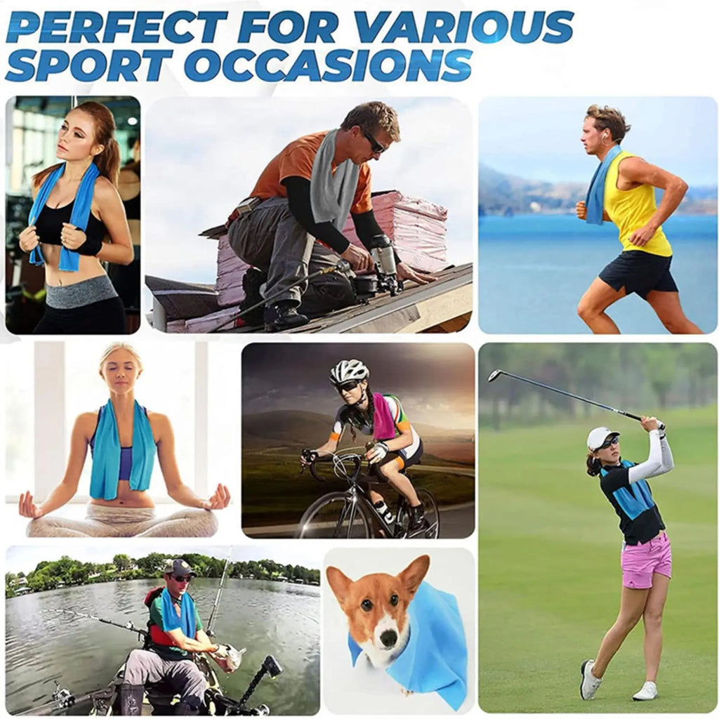 Cooling Towel Ice Towel Cooling Towels for Neck and Face Microfiber Cooling Towel for Gym, Travel, Yoga, Camping, Running