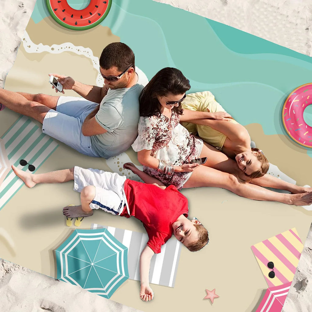 Beach Mat Outdoor Picnic Ultra-thin Campground Mat Waterproof Sand Proof Portable Moisture-proof Mat Pocket Blanket