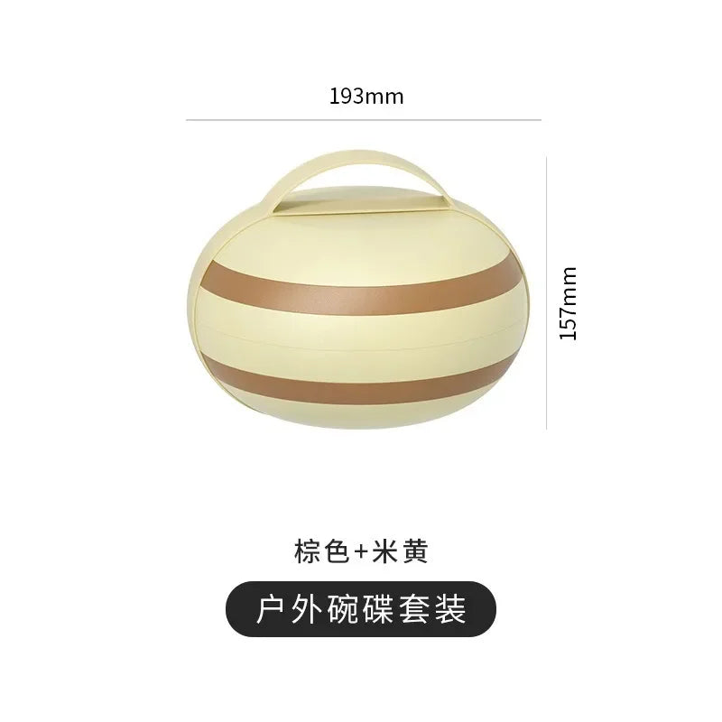 Outdoor Disposable Tableware, Portable Set, Camping Equipment Supplies, Plates, Essential Dishes for Picnics, Chopsticks, and A