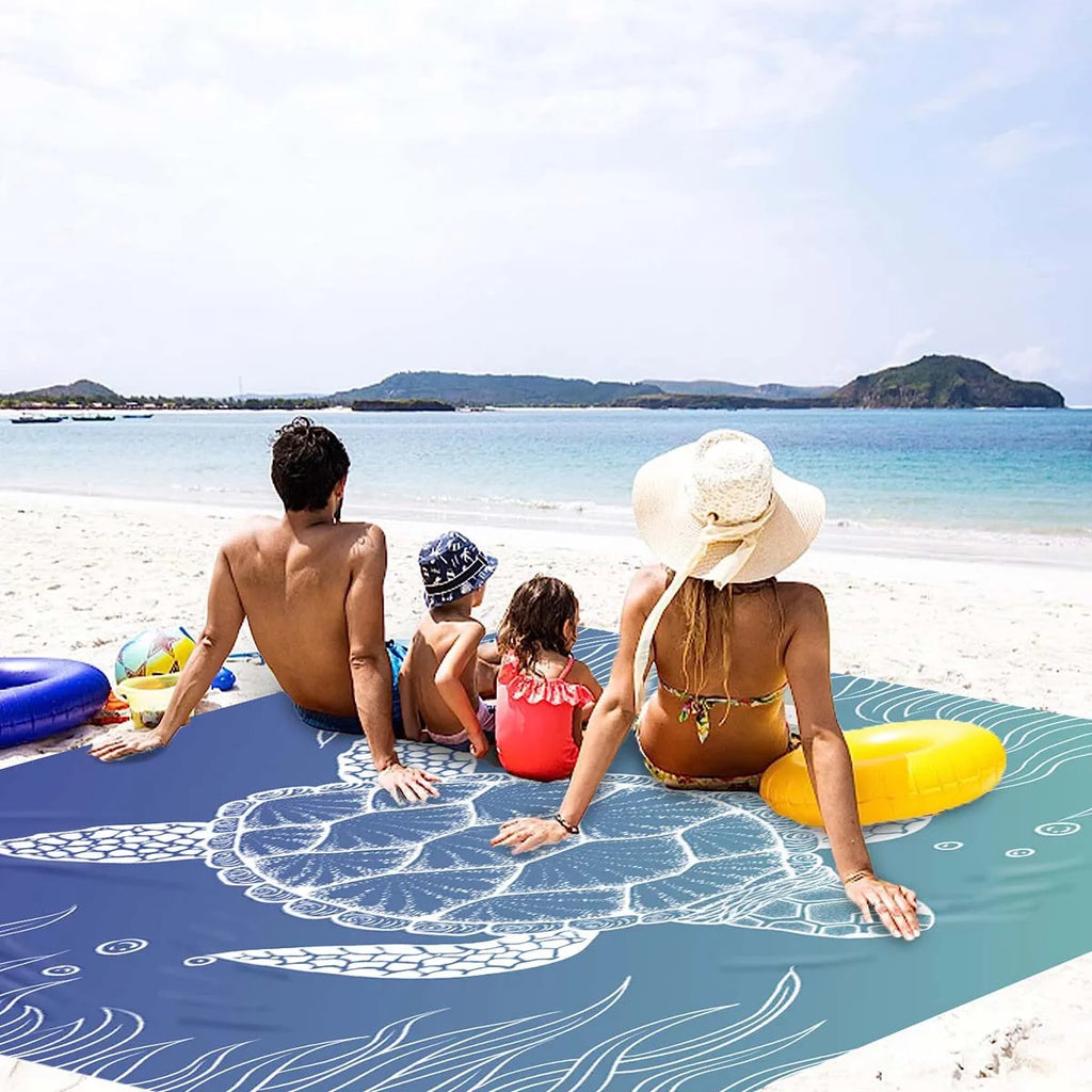 Beach Mat Outdoor Picnic Ultra-thin Campground Mat Waterproof Sand Proof Portable Moisture-proof Mat Pocket Blanket