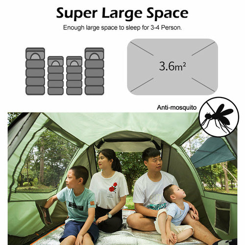 4–5 Person Automatic Pop-Up Camping Tent