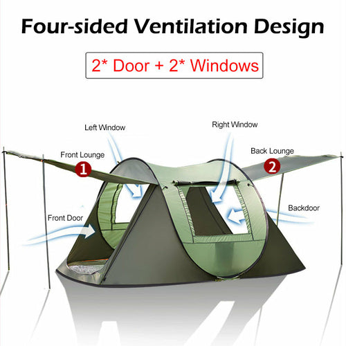 4–5 Person Automatic Pop-Up Camping Tent